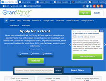 Tablet Screenshot of grantwatch.com